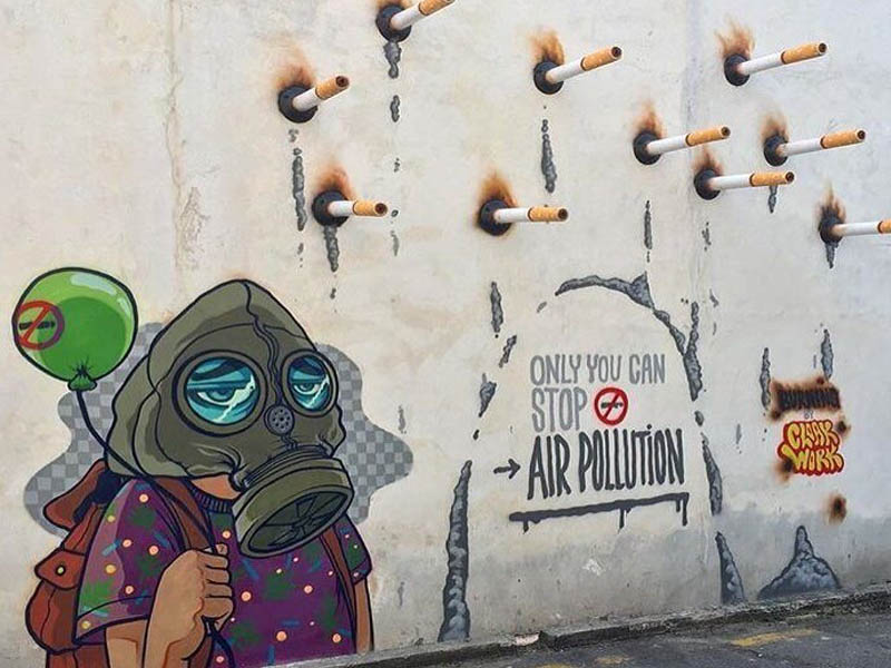 اجرای دیوارنگارها با رنگ‌ جاذب آلودگی در لهستان