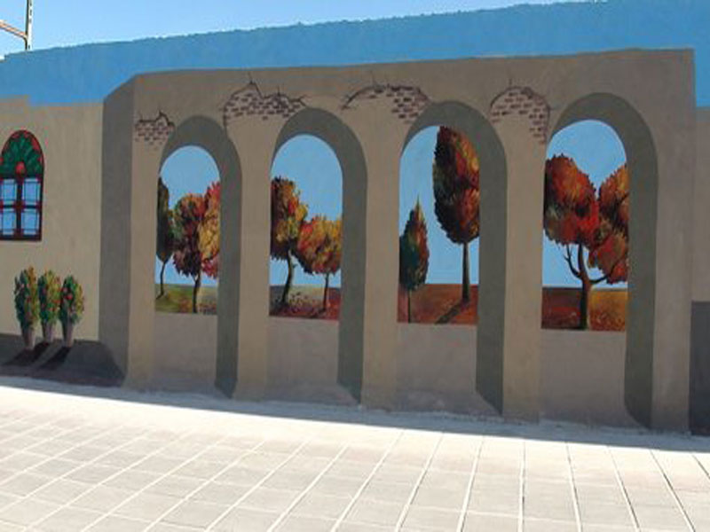 اجرای ۳۸۰۰ متر مربع نقاشی دیواری در آستارا